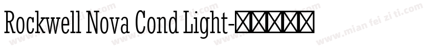 Rockwell Nova Cond Light字体转换